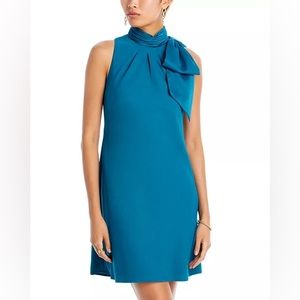 Eliza J Bow Neck Strapless Teal Dress Size 12